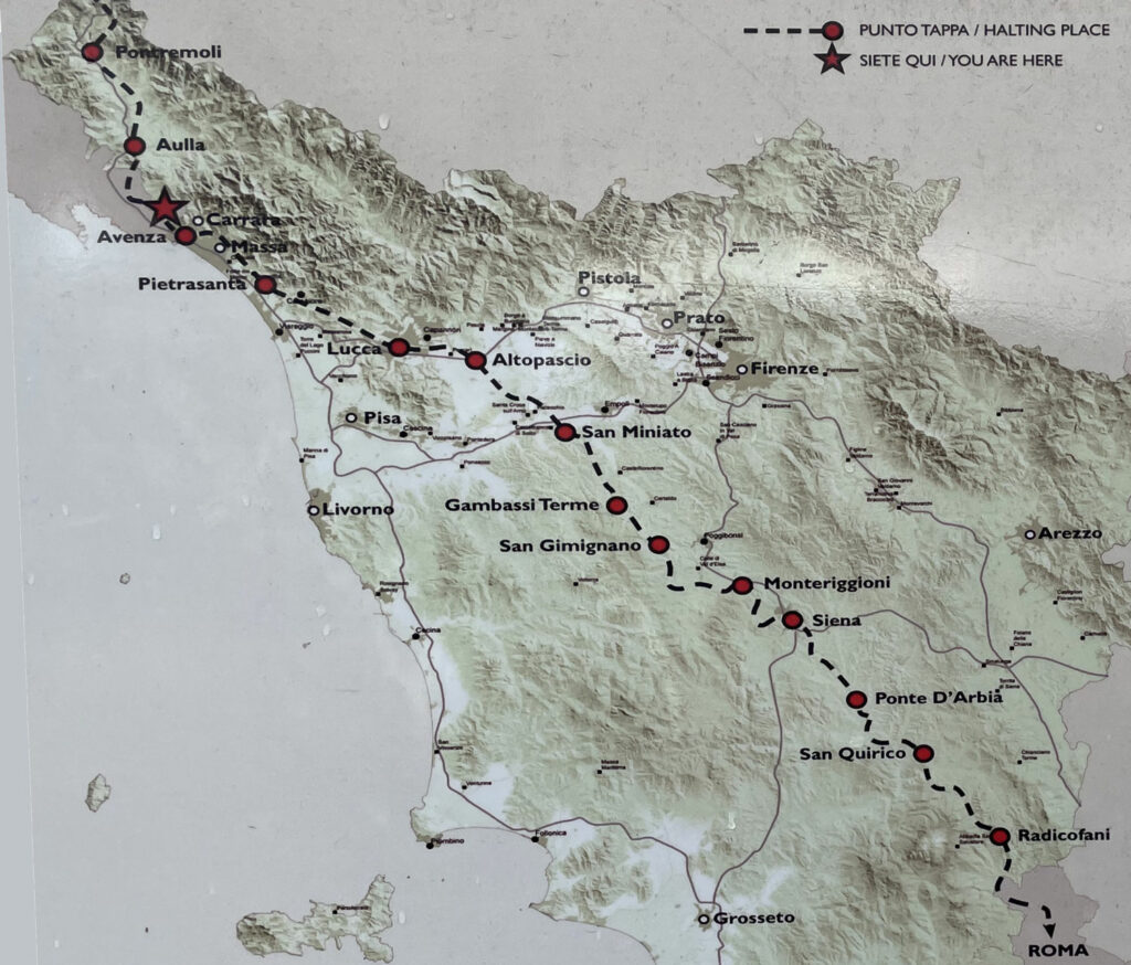 Overview map of my hike.